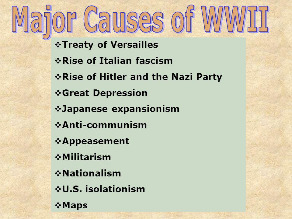 A overview of the causes of world war one and treaty of versailles